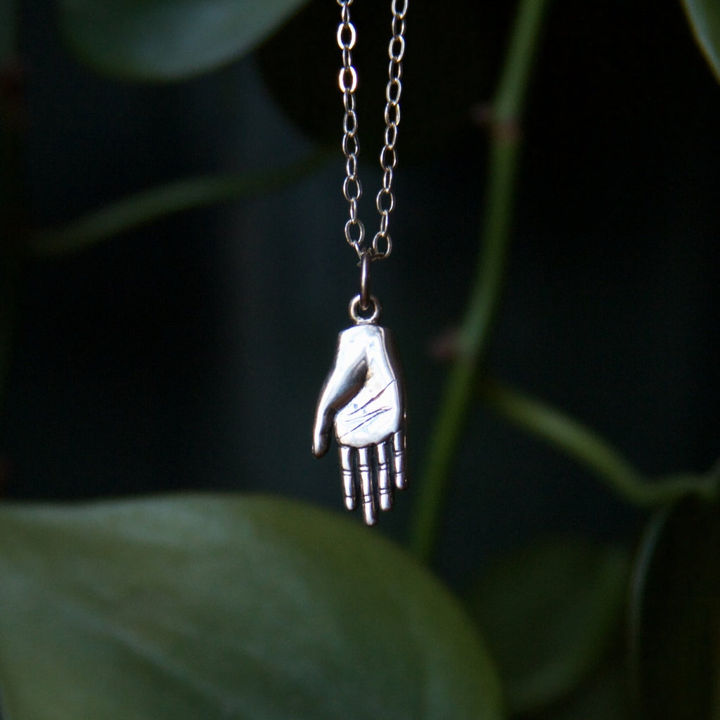 Sterling Silver Hand Necklace