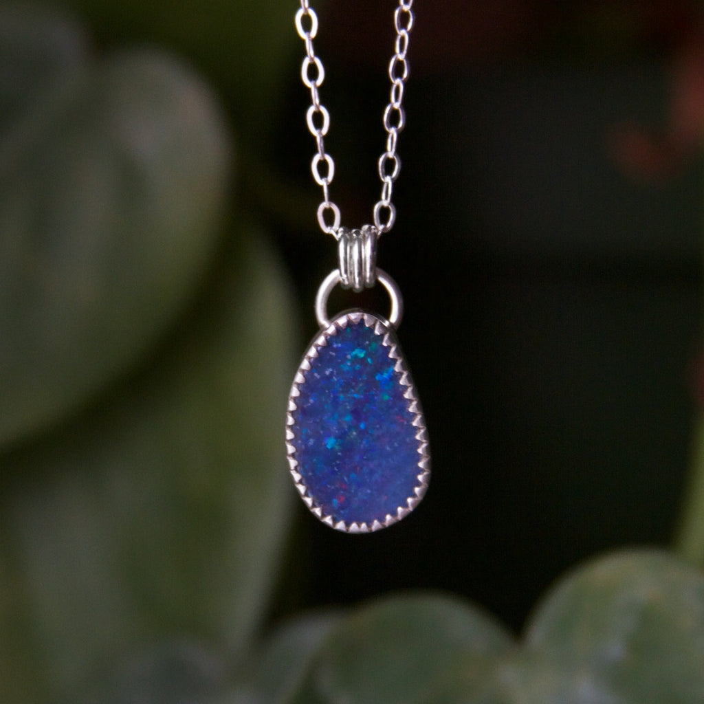 Opal Sterling Silver Necklace