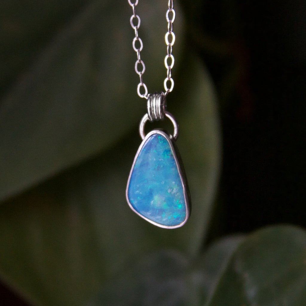 Opal Sterling Silver Necklace