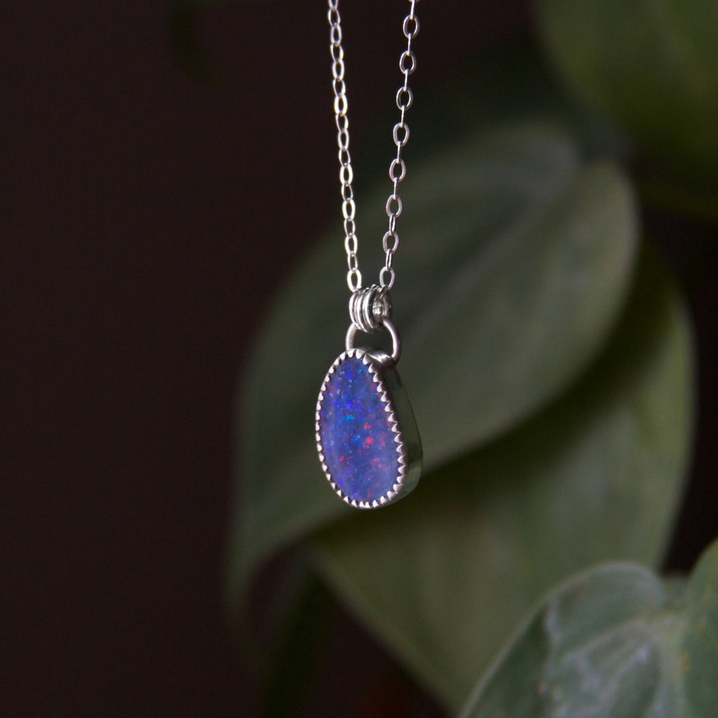 Opal Sterling Silver Necklace