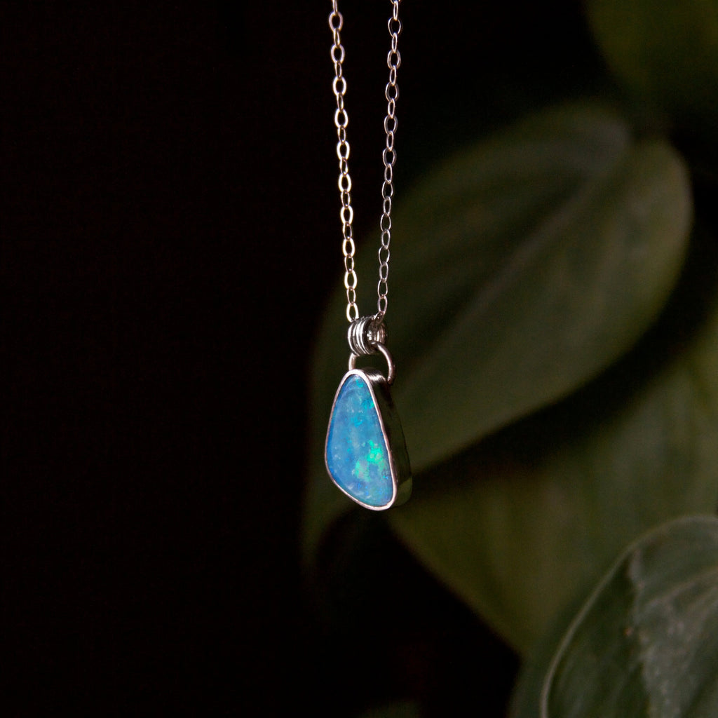 Opal Sterling Silver Necklace