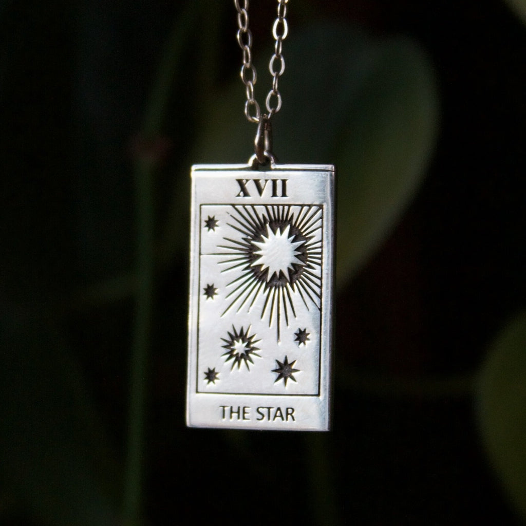 The Star Tarot Charm Sterling Silver Necklace