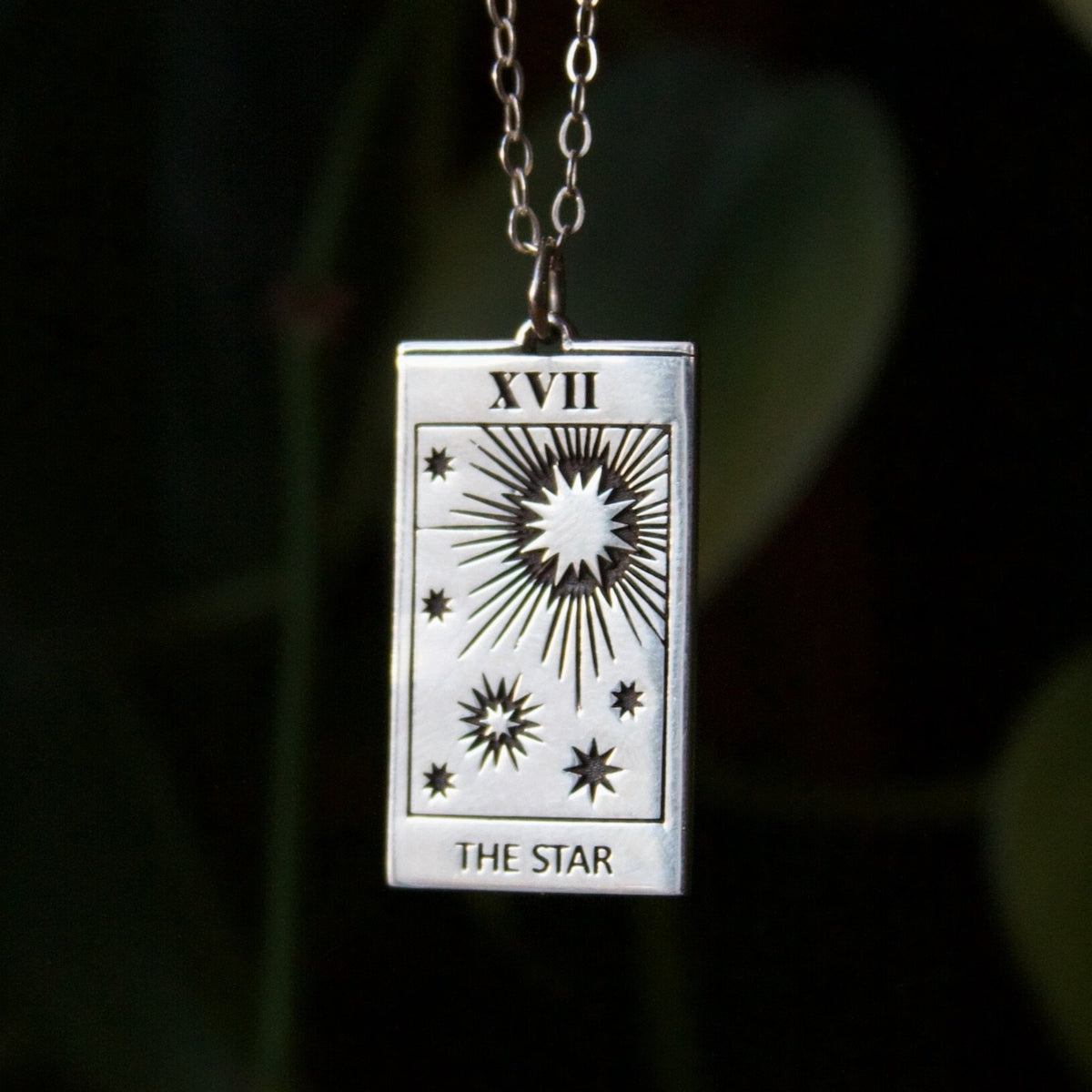 Tiny Talisman Collection - Sterling Silver The Sun Tarot Card Necklace