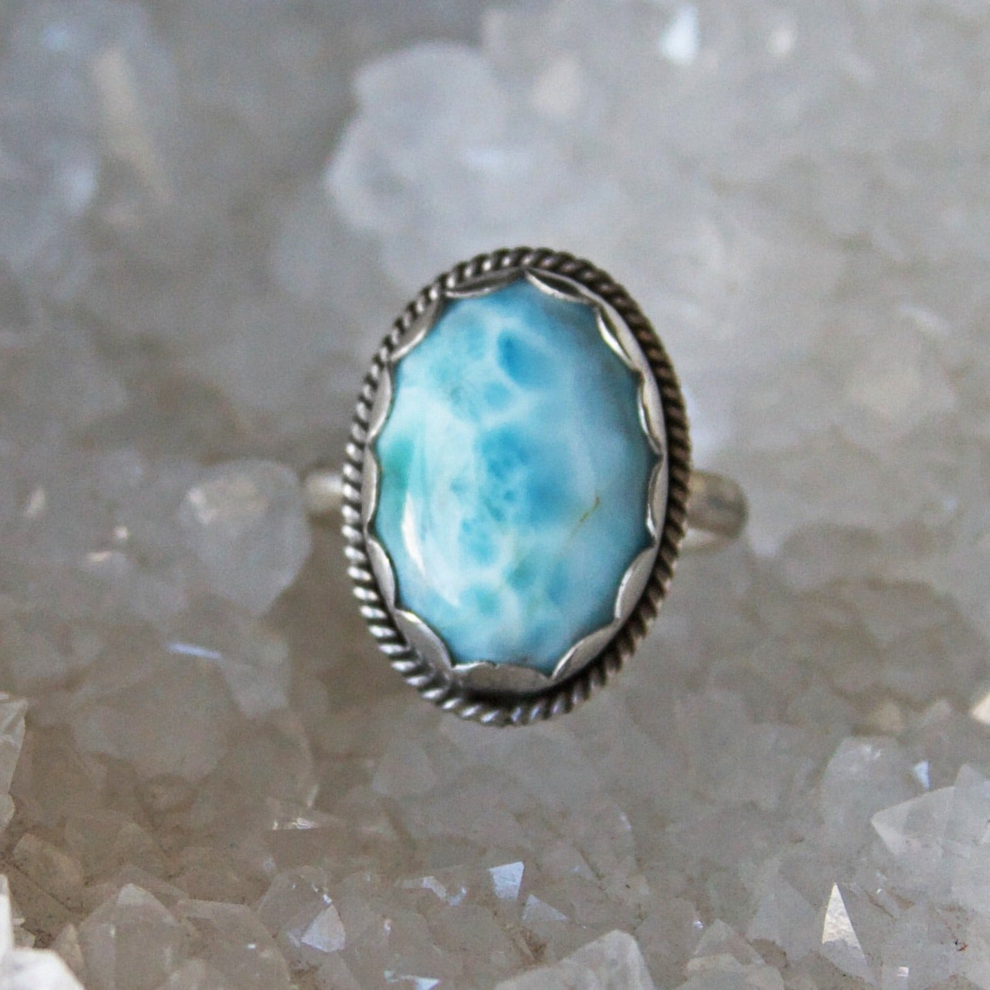 Stauer Larimar & Moonstone Ring – Genuine Gemstone Armenia Stauer Larimar & Moonstone Ring – Genuine Gemstone Armenia