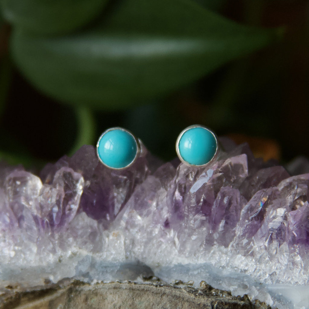 Turquoise Sterling Silver Stud Earrings