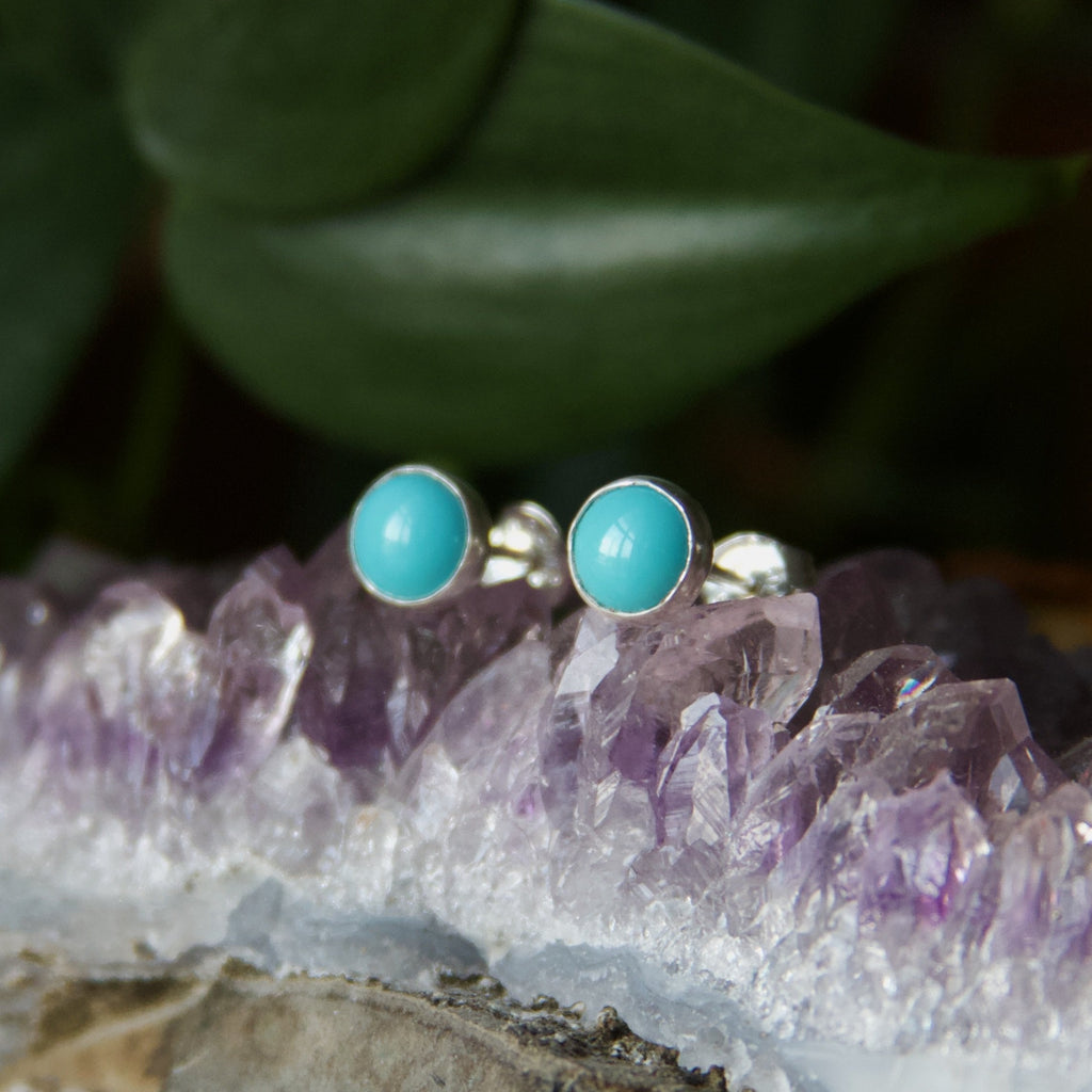 Turquoise Sterling Silver Stud Earrings