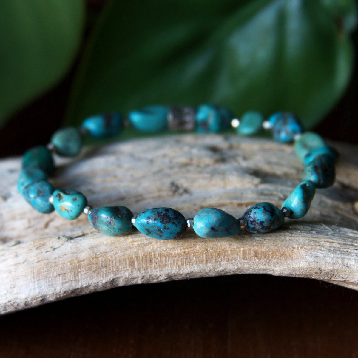 CHRYSOCOLLA BEADS BRACELET(FREE SIZE Blue): S'YTE｜THE SHOP