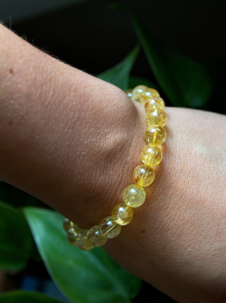 Citrine Beaded Stretch Bracelet