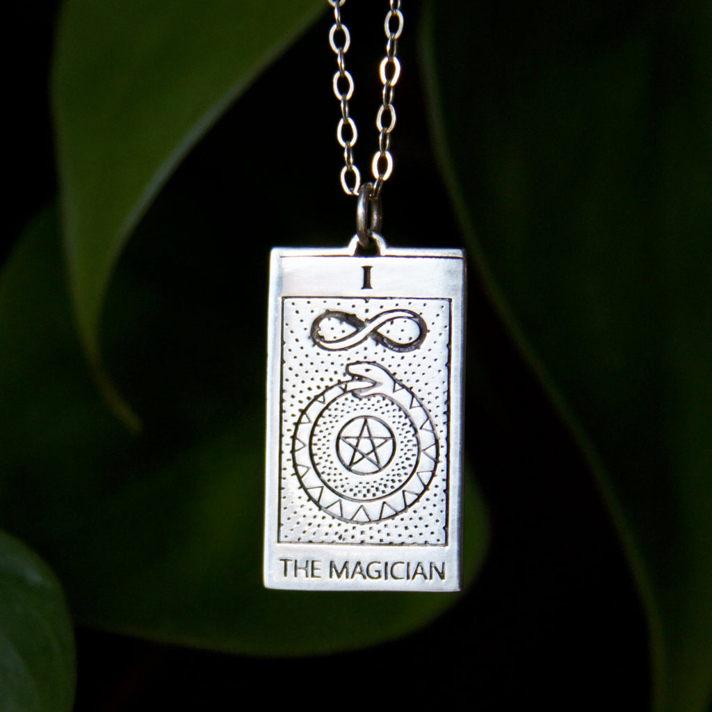 The Magician Tarot Charm Sterling Silver Necklace