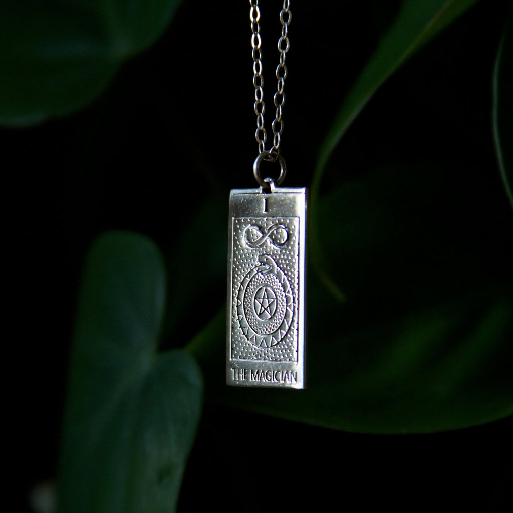 The High Priestess Tarot Charm Sterling Silver Necklace