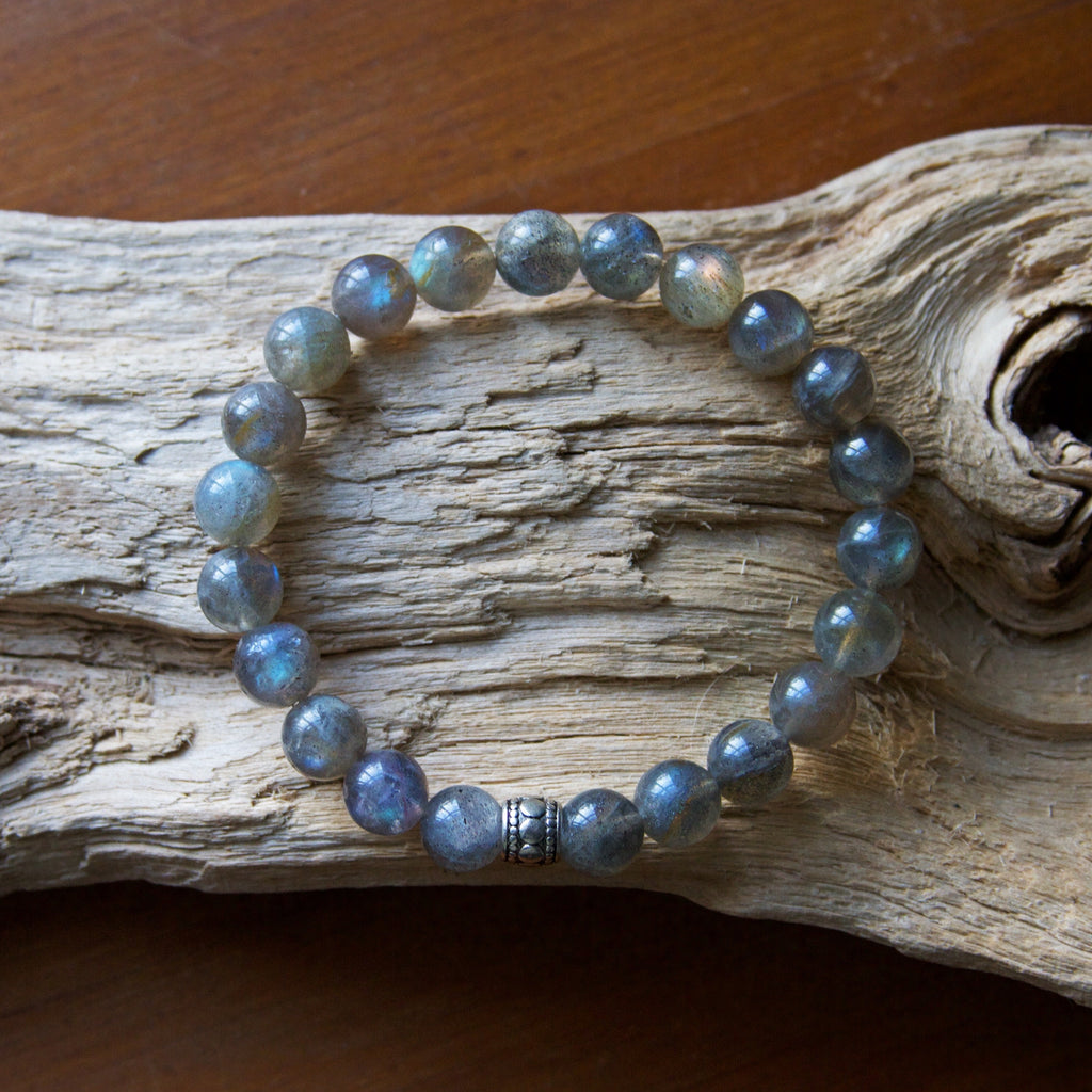 Labradorite Beaded Stretch Bracelet