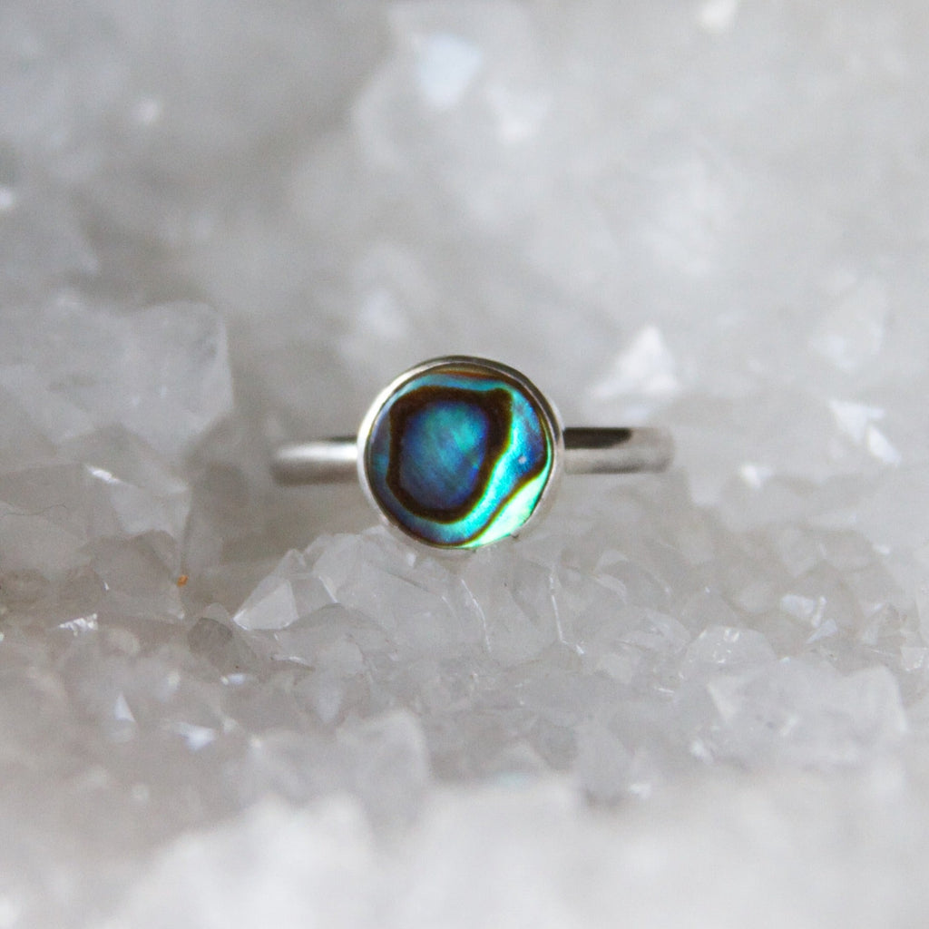 Abalone Shell Sterling Silver Ring