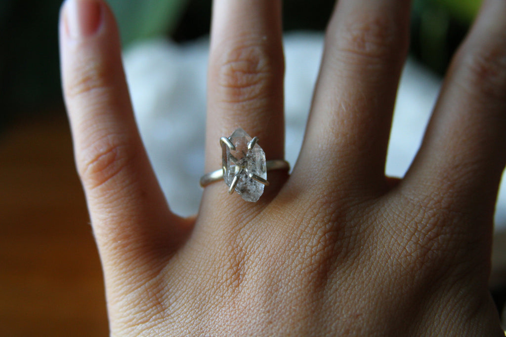 Herkimer Diamond Sterling Silver Ring