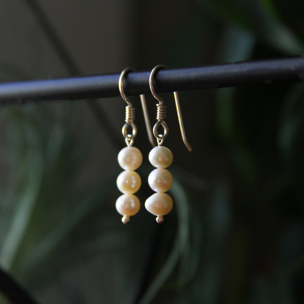 Pearl Drop Sterling Silver Earrings